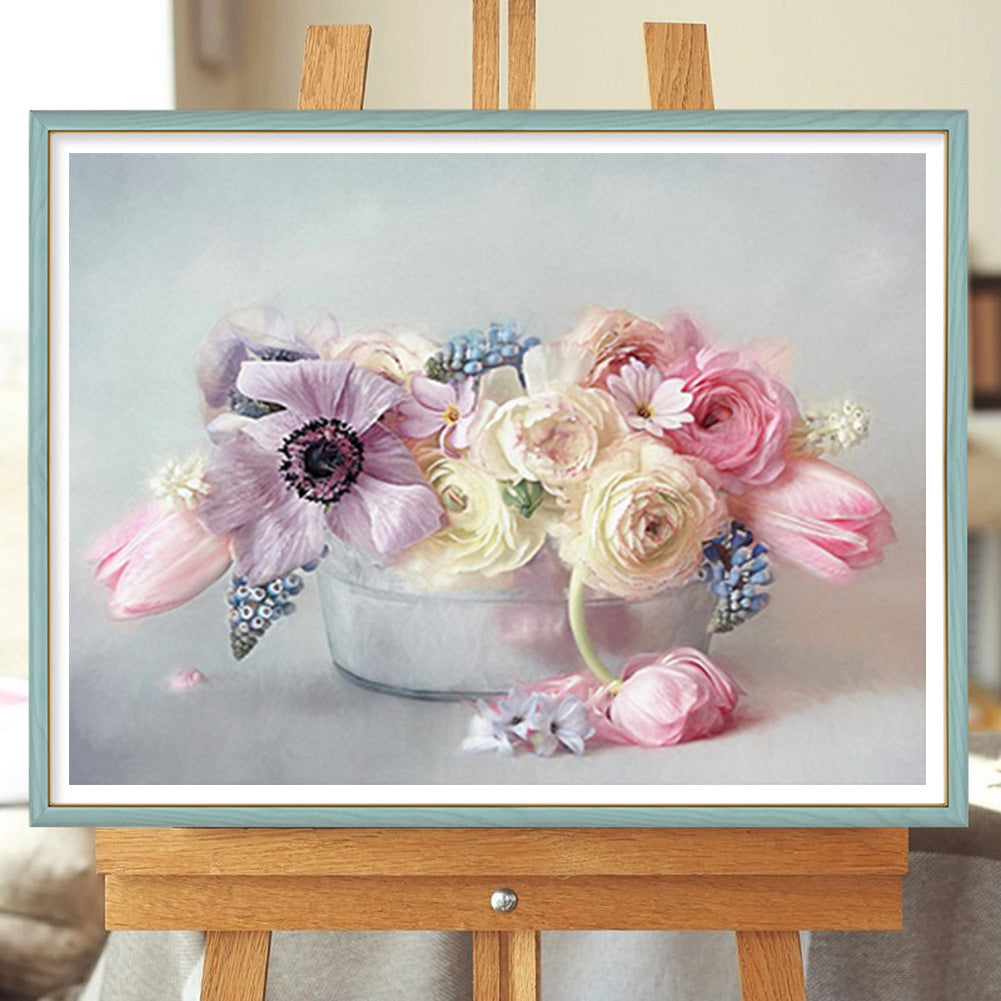 Flower - Full Round Drill Diamond Painting 40*30CM