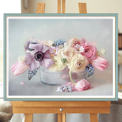 Flower - Full Round Drill Diamond Painting 40*30CM