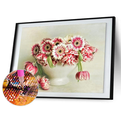 Flower - Full Round Drill Diamond Painting 40*30CM