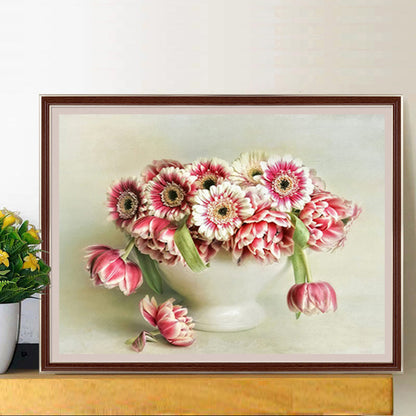 Flower - Full Round Drill Diamond Painting 40*30CM