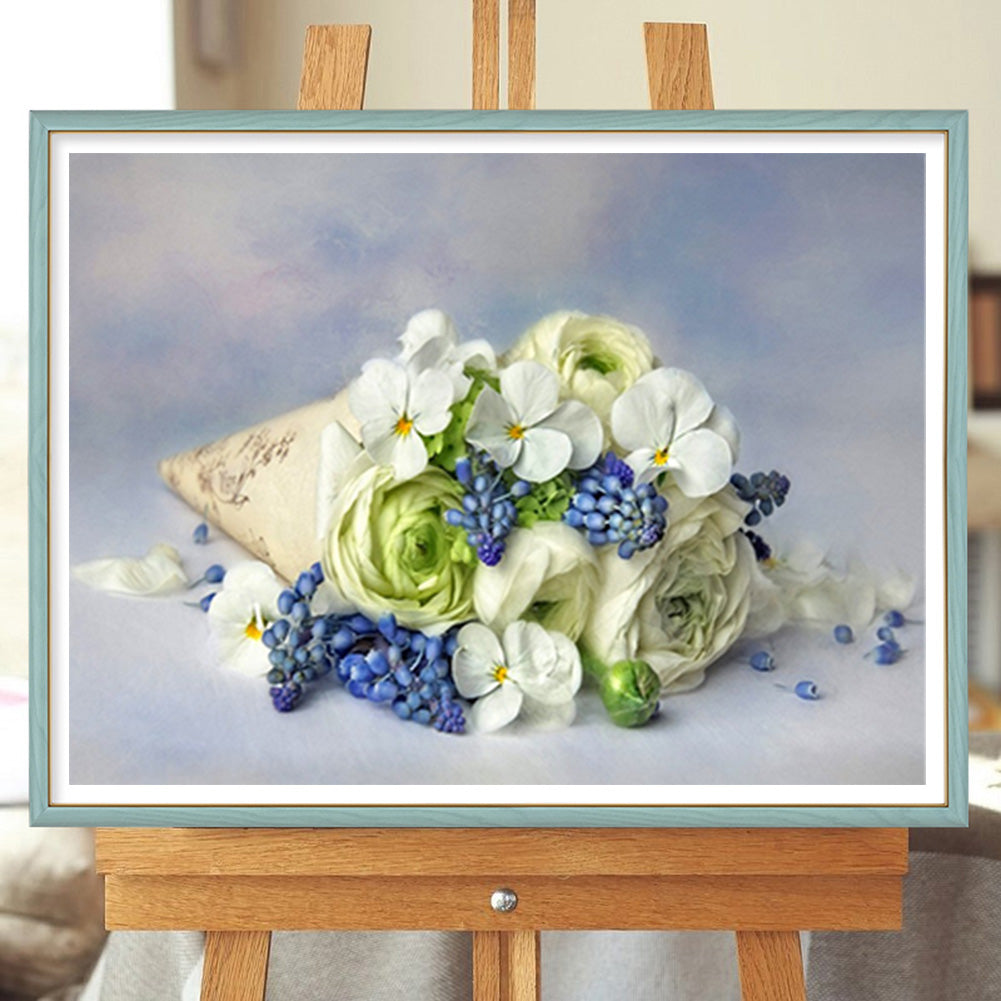 Flower - Full Round Drill Diamond Painting 40*30CM