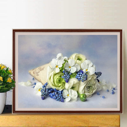 Flower - Full Round Drill Diamond Painting 40*30CM