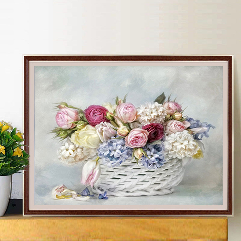 Flower - Full Round Drill Diamond Painting 40*30CM