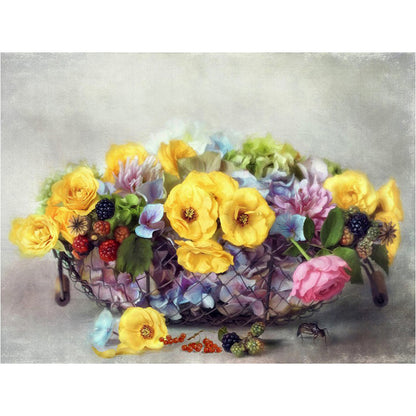 Flower - Full Round Drill Diamond Painting 40*30CM