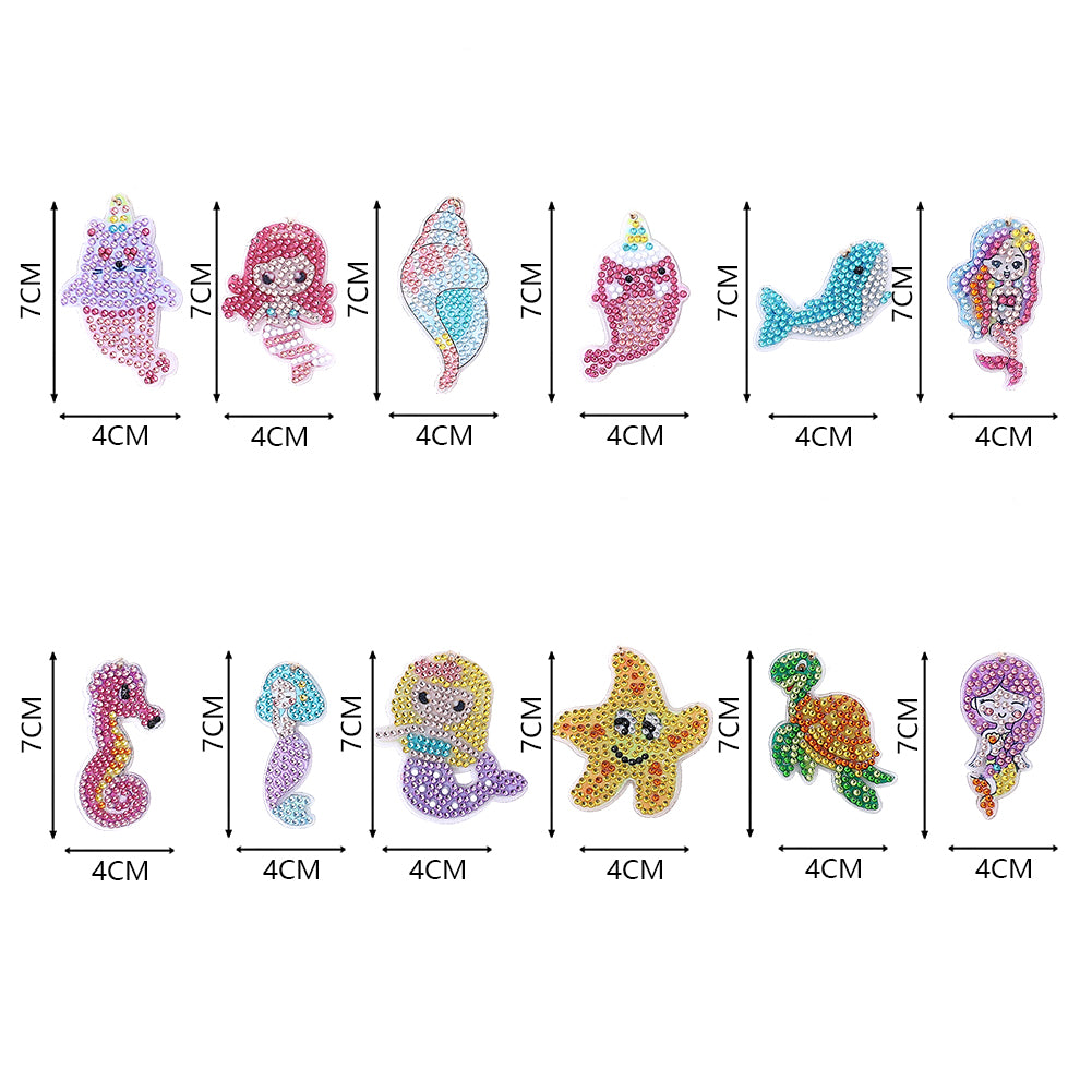 DIY Keychains Craft 12pcs Sea Creatures