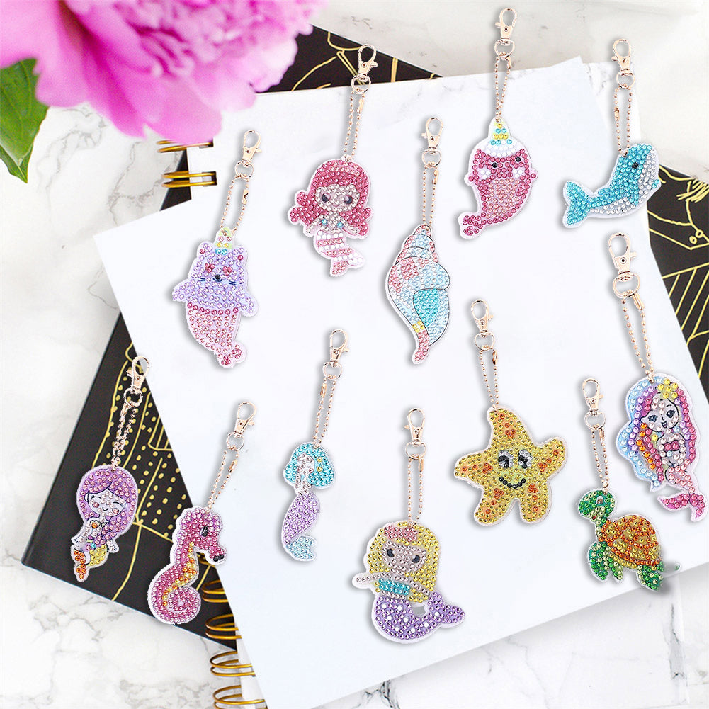 DIY Keychains Craft 12pcs Sea Creatures