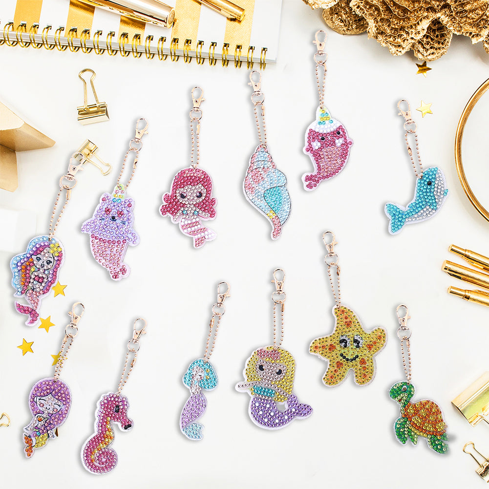 DIY Keychains Craft 12pcs Sea Creatures