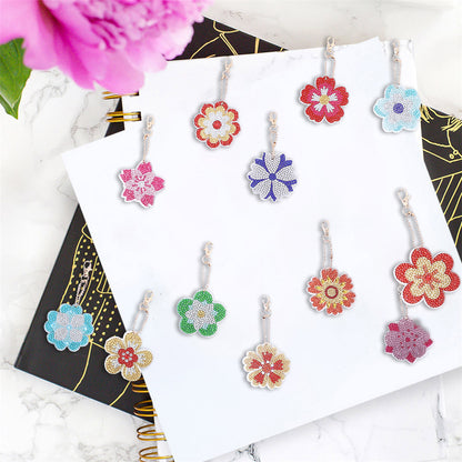 DIY Keychains Craft 24pcs Colorful Flowers