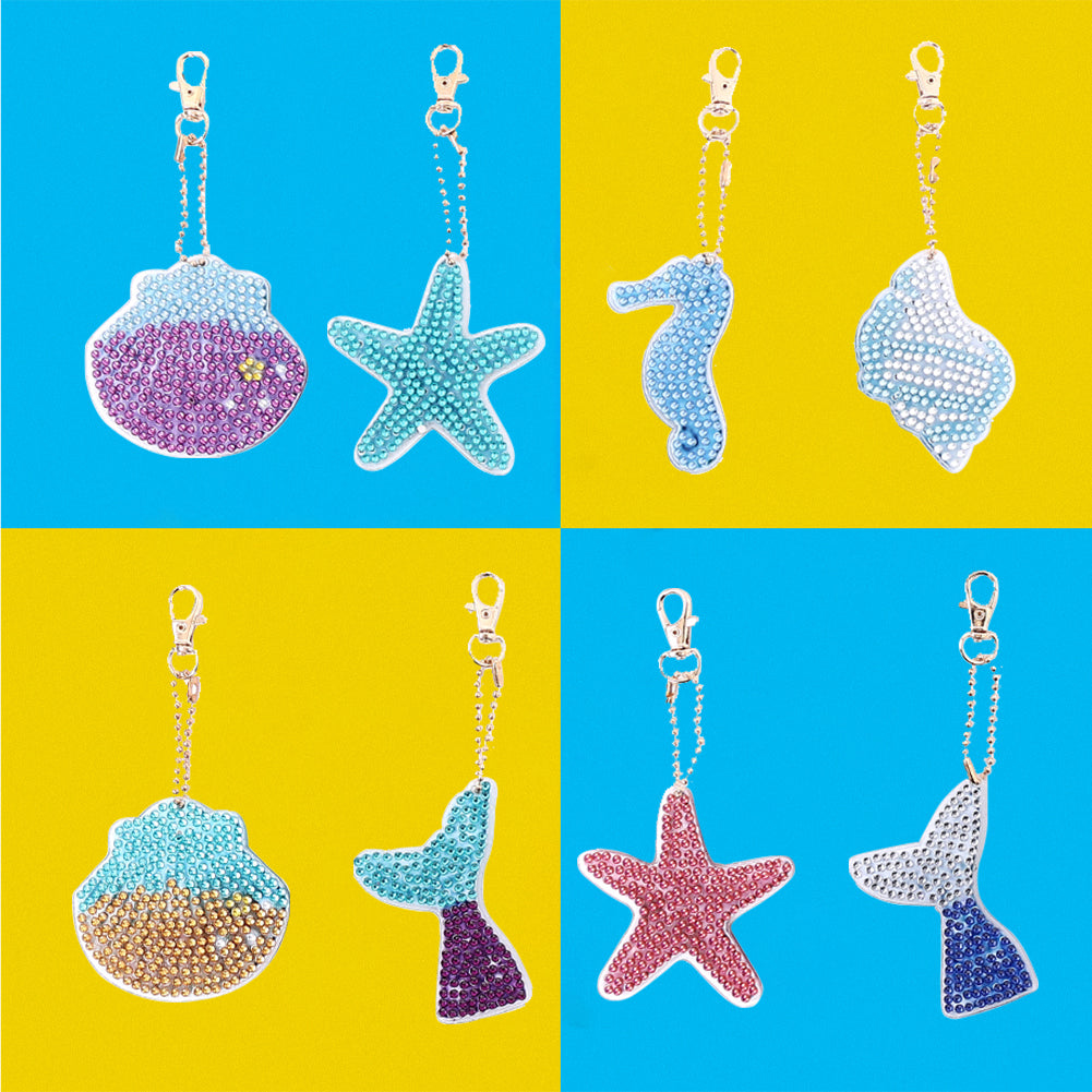 DIY Keychains Craft 24pcs Sea Shell