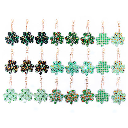 DIY Keychains Craft 24pcs Four Leaf Clover