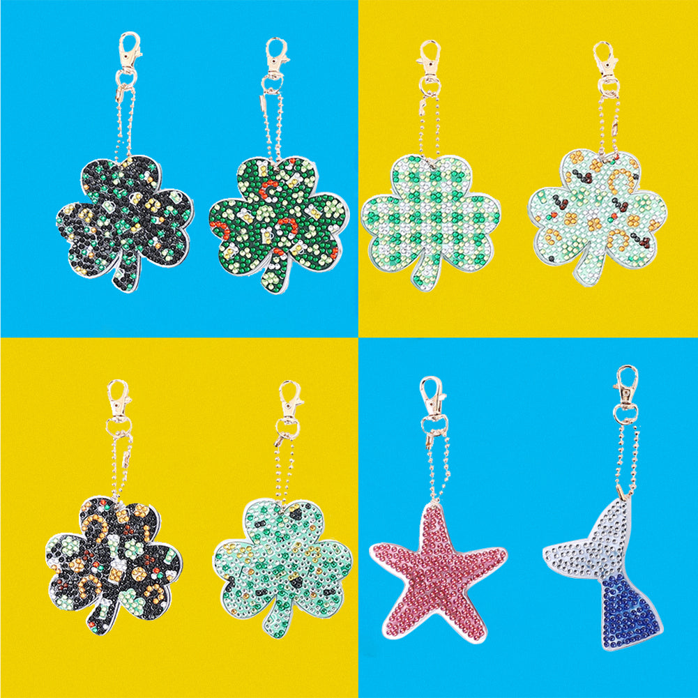 DIY Keychains Craft 24pcs Four Leaf Clover