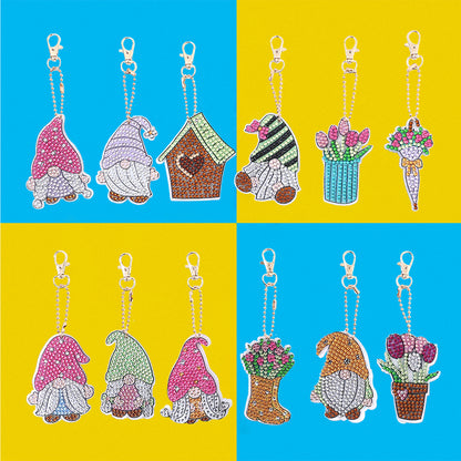 DIY Keychains Craft 12pcs Garden Gnome