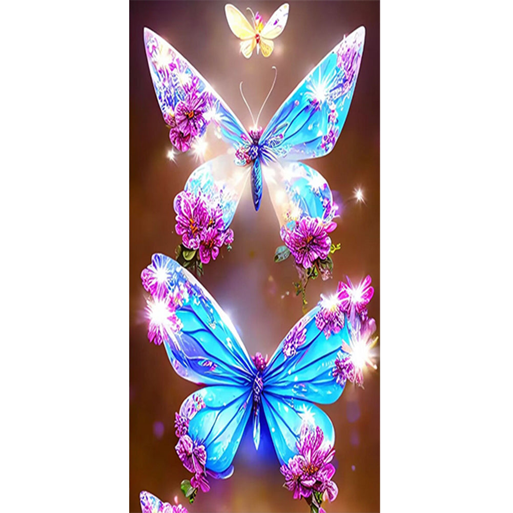 Dream Crystal Butterfly - Full Round Drill Diamond Painting 40*70CM