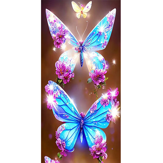 Dream Crystal Butterfly - Full Round Drill Diamond Painting 40*70CM