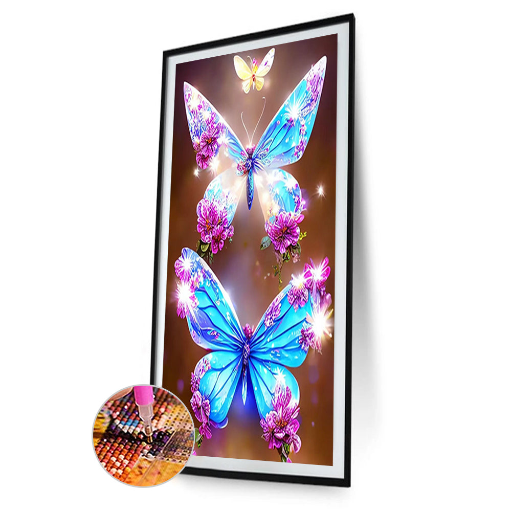 Dream Crystal Butterfly - Full Round Drill Diamond Painting 40*70CM