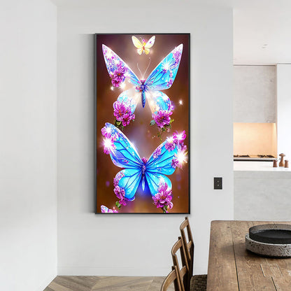 Dream Crystal Butterfly - Full Round Drill Diamond Painting 40*70CM