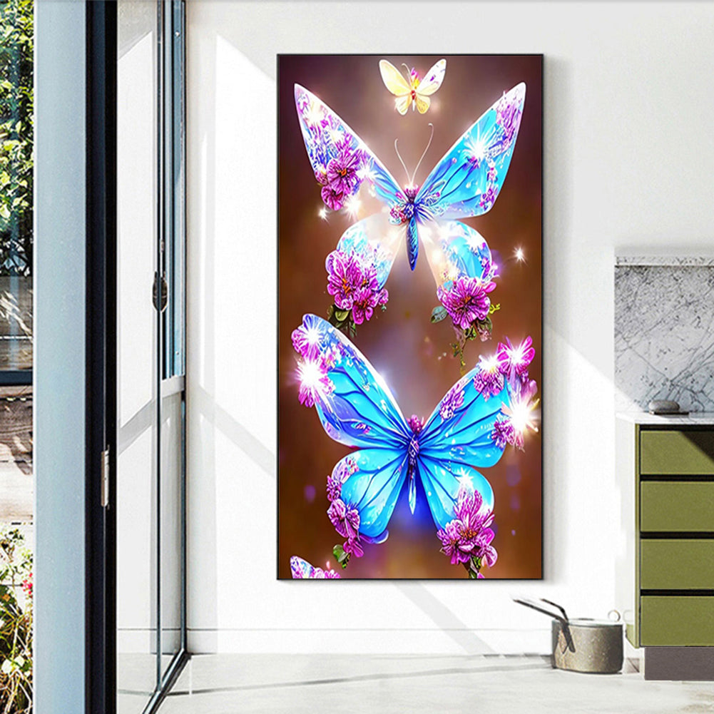 Dream Crystal Butterfly - Full Round Drill Diamond Painting 40*70CM