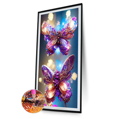 Dream Crystal Butterfly - Full Round Drill Diamond Painting 40*70CM