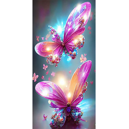 Dream Crystal Butterfly - Full Round Drill Diamond Painting 40*70CM