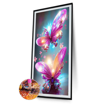 Dream Crystal Butterfly - Full Round Drill Diamond Painting 40*70CM