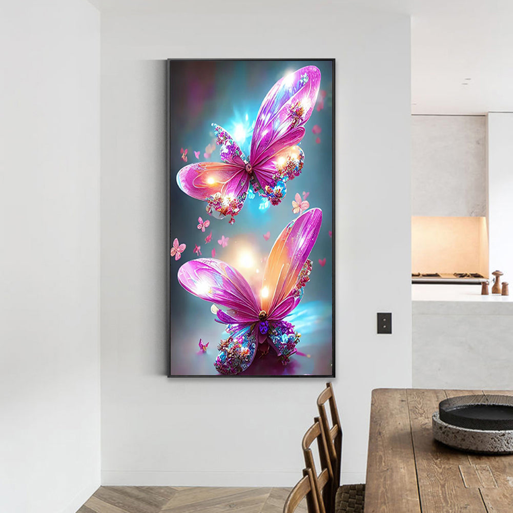 Dream Crystal Butterfly - Full Round Drill Diamond Painting 40*70CM