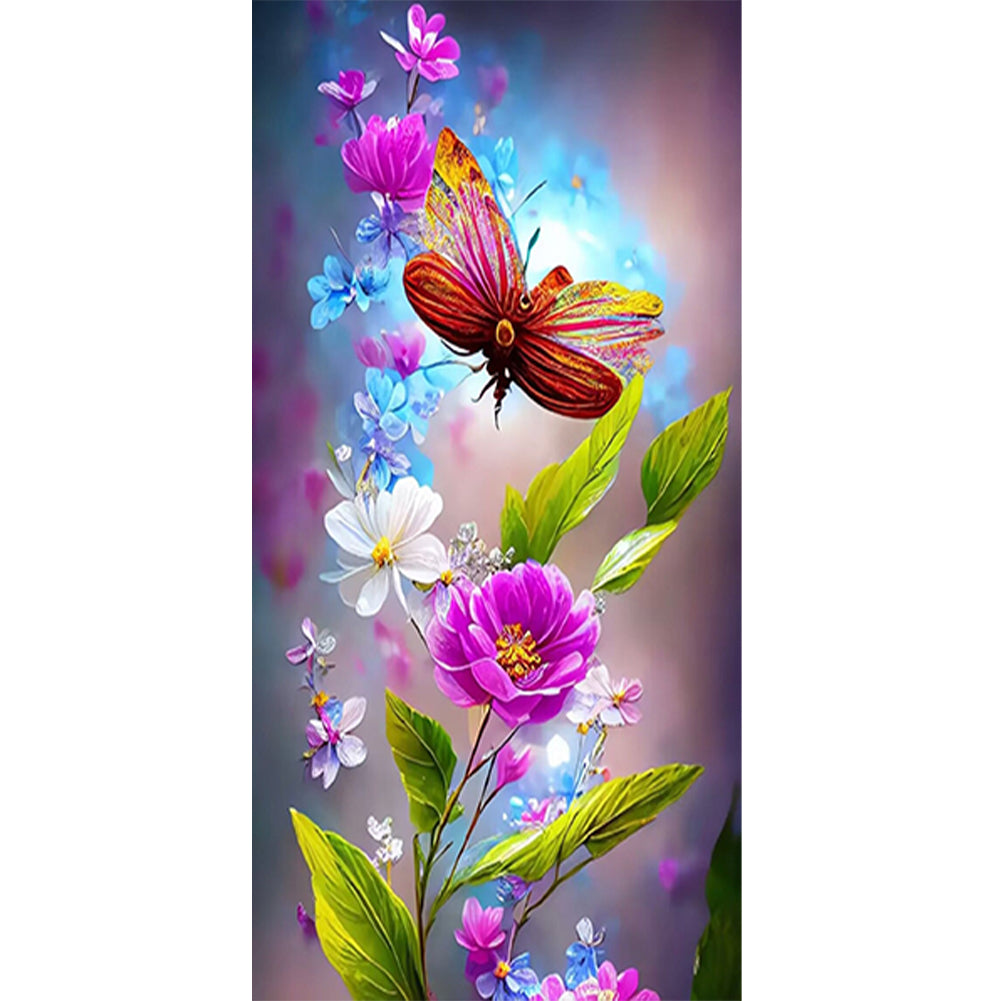 Dream Crystal Butterfly - Full Round Drill Diamond Painting 40*70CM