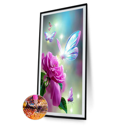 Dream Crystal Butterfly - Full Round Drill Diamond Painting 40*70CM