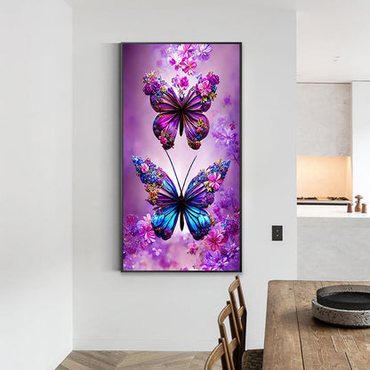 Dream Crystal Butterfly - Full Round Drill Diamond Painting 40*70CM