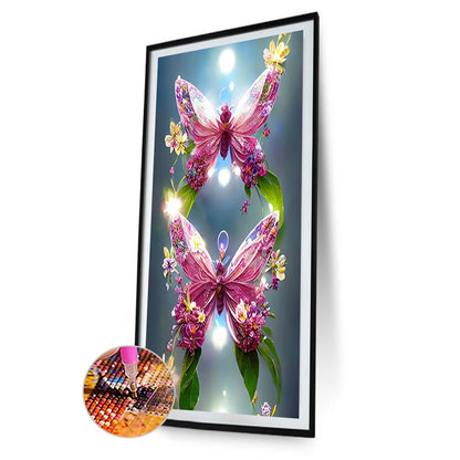 Dream Crystal Butterfly - Full Round Drill Diamond Painting 40*70CM