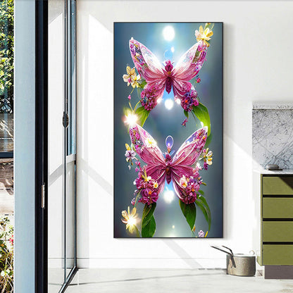 Dream Crystal Butterfly - Full Round Drill Diamond Painting 40*70CM