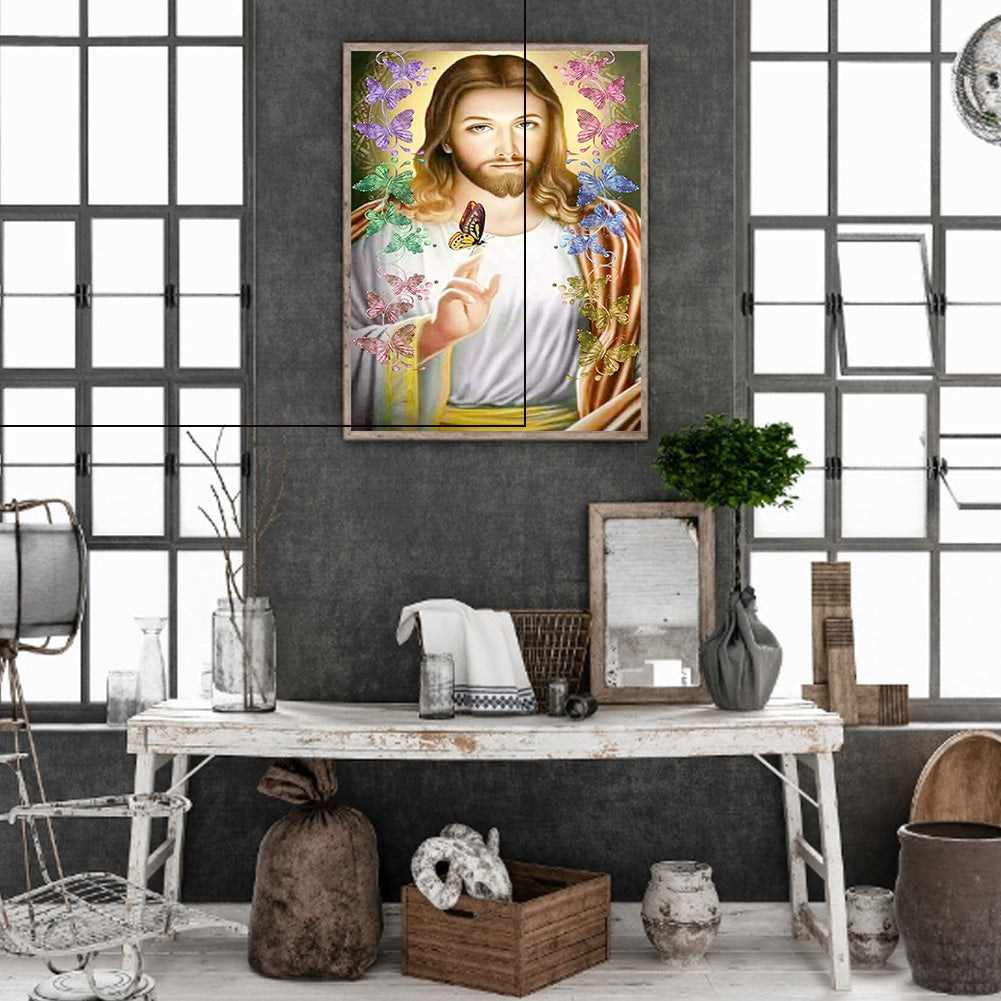 Religion Jesus - Full Round Drill Diamond Painting 30*40CM