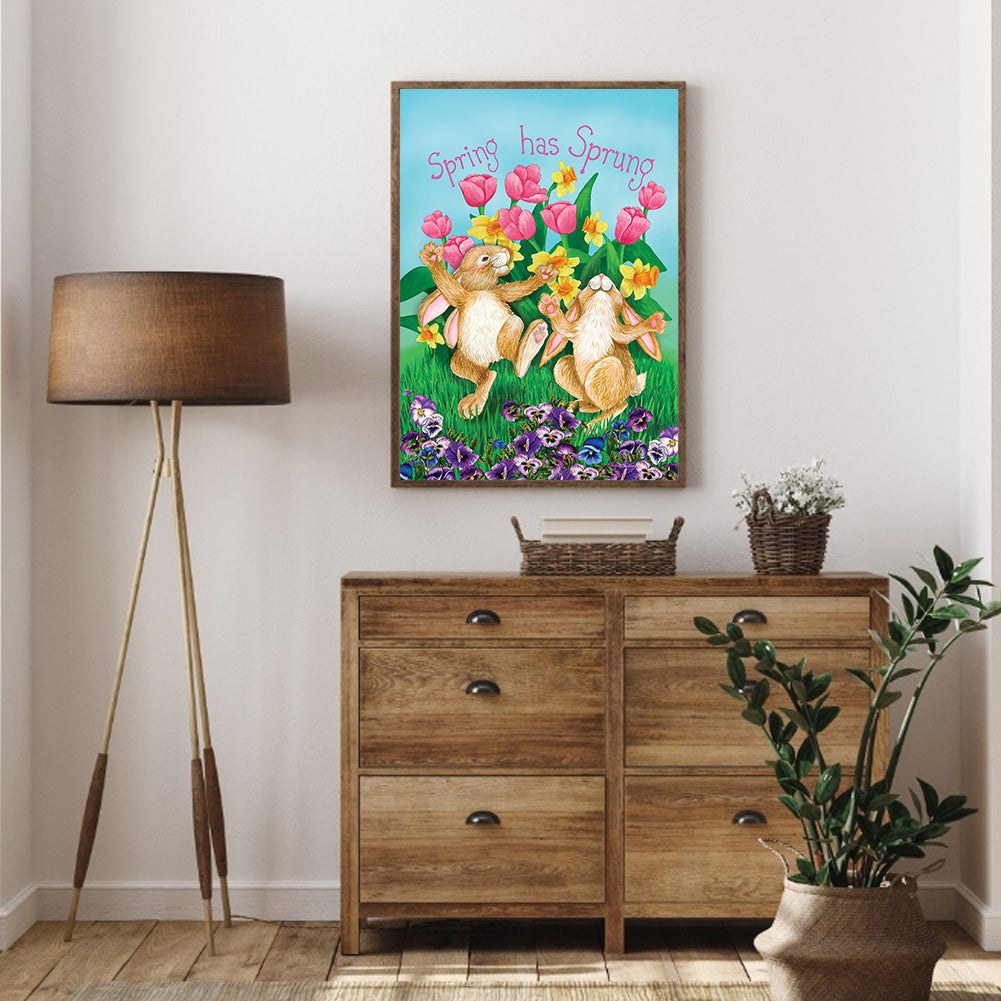 Easter Bunny - Full Round Drill Diamond Painting 30*40CM