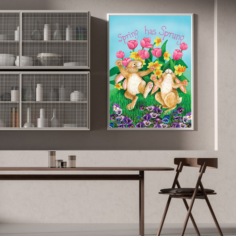 Easter Bunny - Full Round Drill Diamond Painting 30*40CM