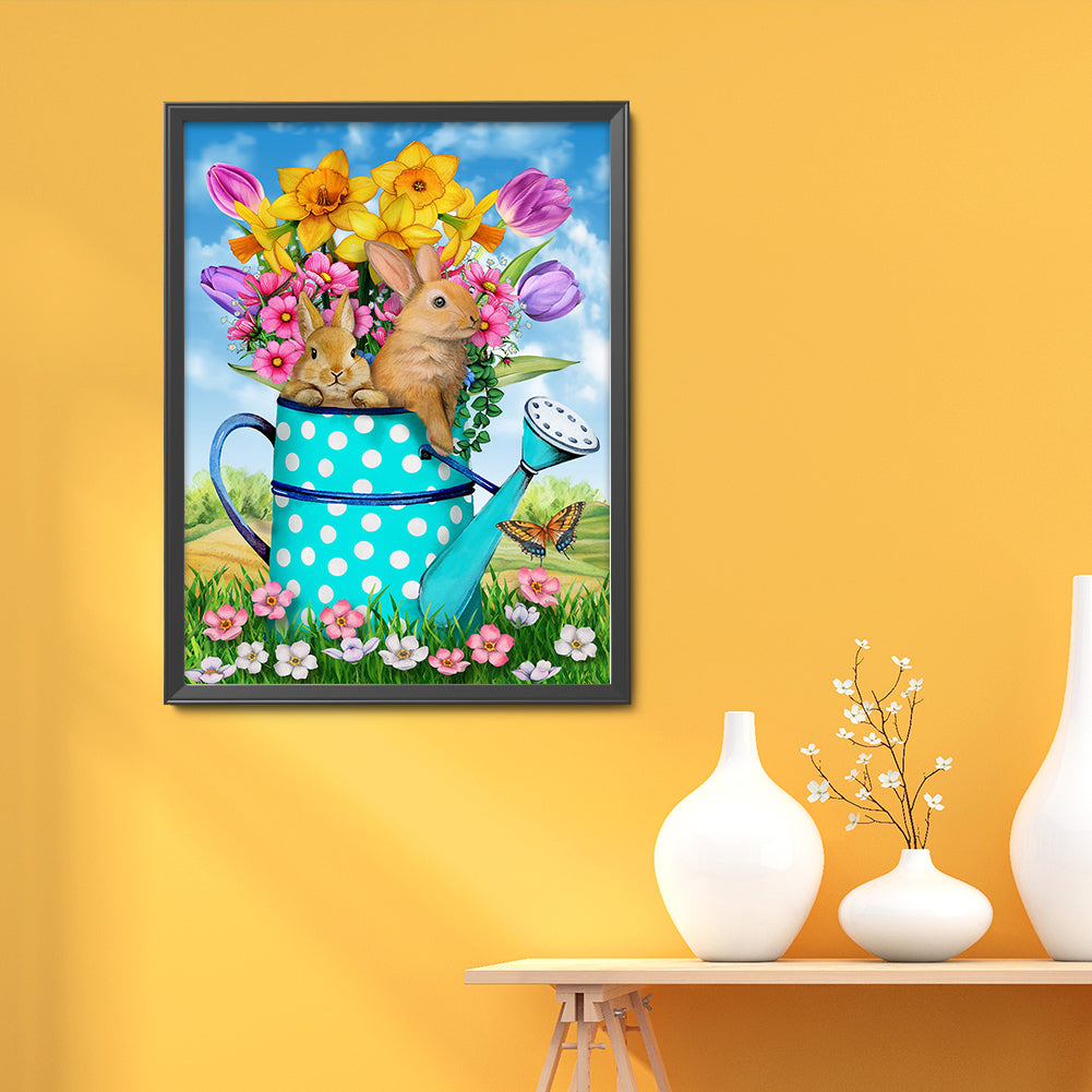 Easter Bunny - Full Round Drill Diamond Painting 30*40CM