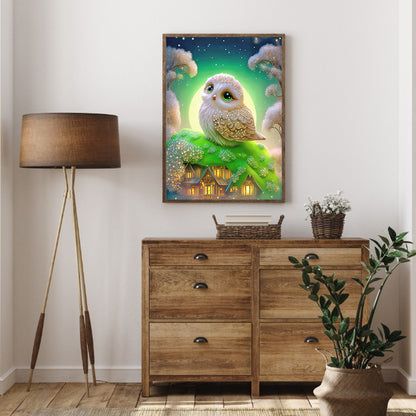 White Owl - Full Round Drill Diamond Painting 30*40CM