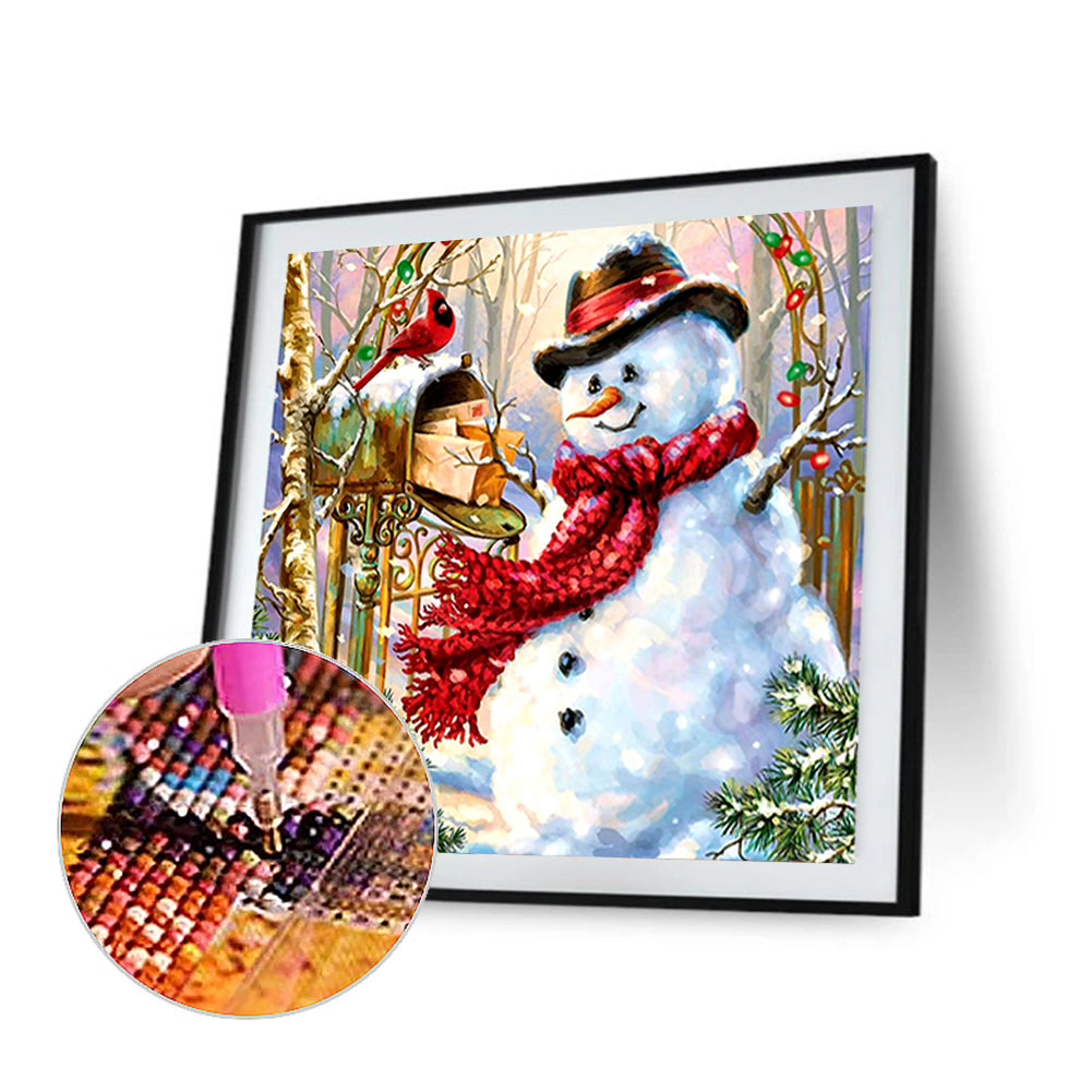 Snowman - Full Square Drill Diamond Painting 30*30CM