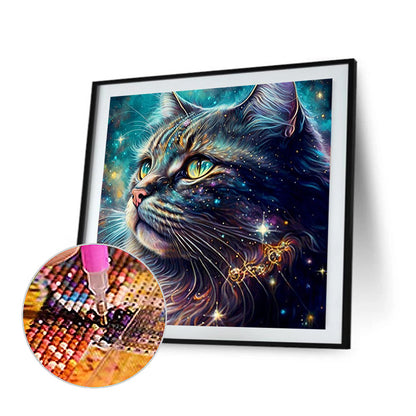 Colorful Cat - Full Round Drill Diamond Painting 30*30CM