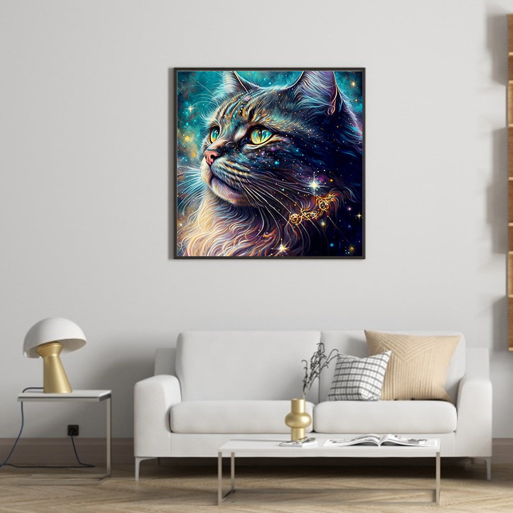 Colorful Cat - Full Round Drill Diamond Painting 30*30CM