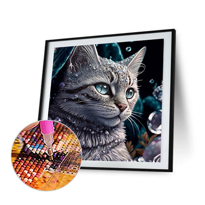 Colorful Cat - Full Round Drill Diamond Painting 30*30CM