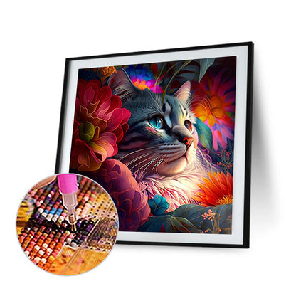 Colorful Cat - Full Round Drill Diamond Painting 30*30CM