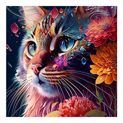 Colorful Cat - Full Round Drill Diamond Painting 30*30CM