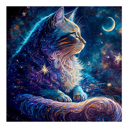 Colorful Cat - Full Round Drill Diamond Painting 30*30CM