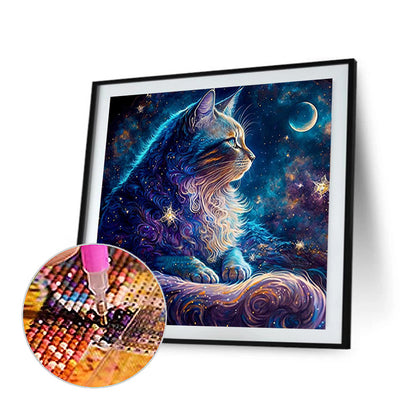 Colorful Cat - Full Round Drill Diamond Painting 30*30CM