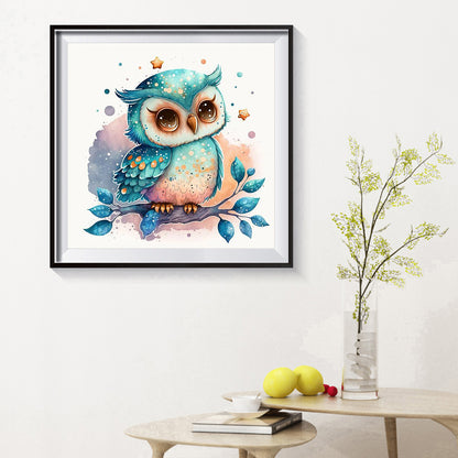 Owl - Full Round Drill Diamond Painting 35*35CM