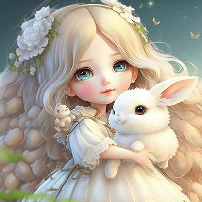 Fairy Bunny - Full Round Drill Diamond Painting 35*35CM