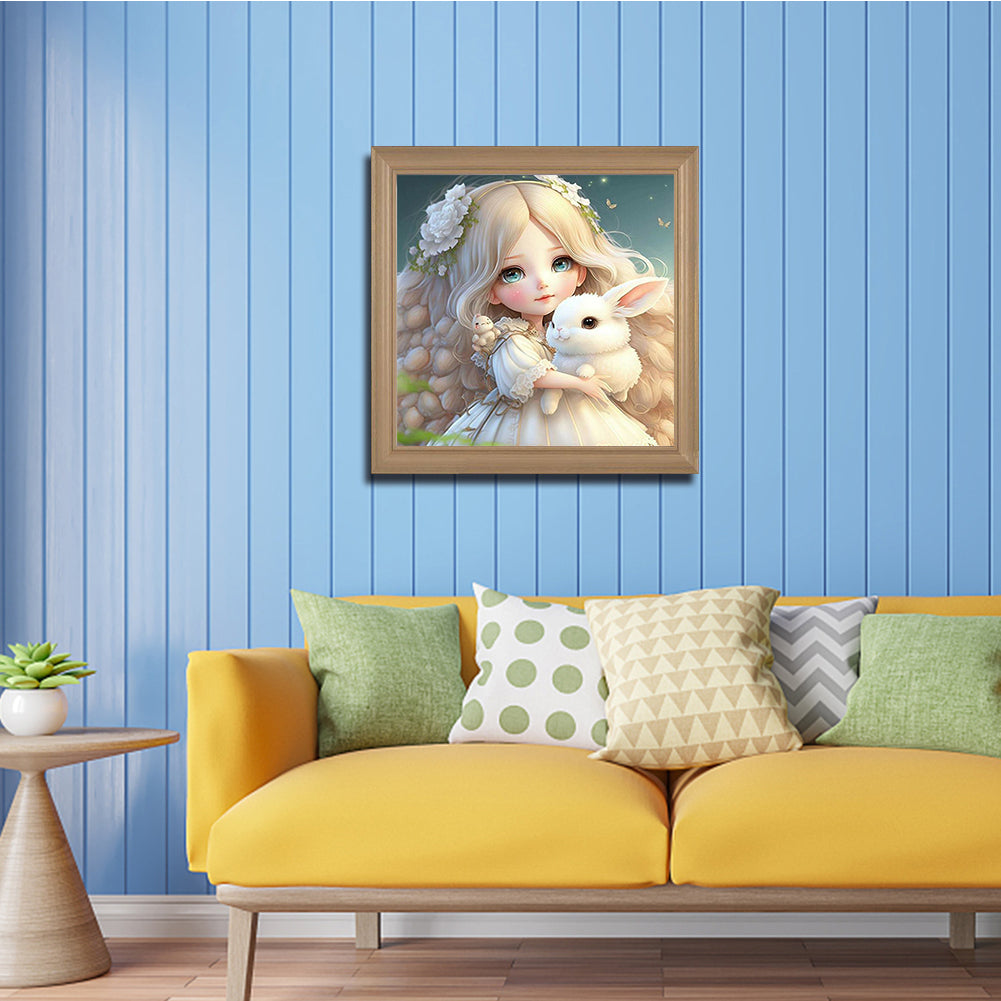 Fairy Bunny - Full Round Drill Diamond Painting 35*35CM