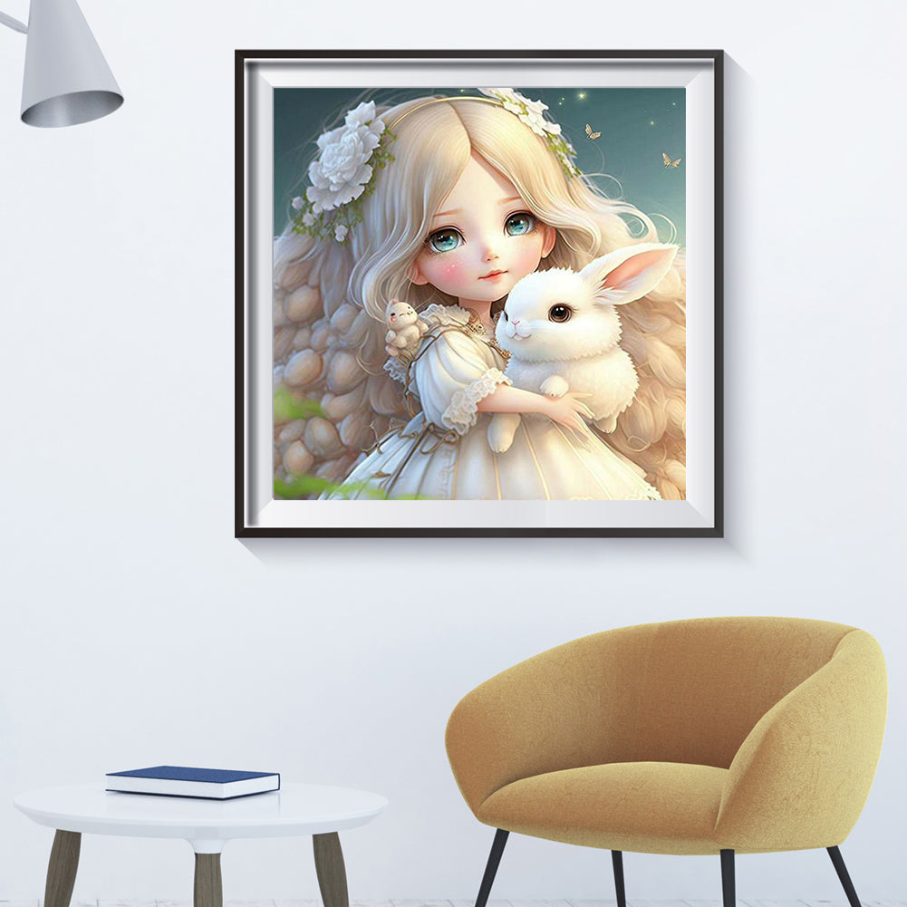 Fairy Bunny - Full Round Drill Diamond Painting 35*35CM