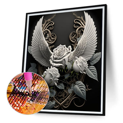 Wings Rose - Full Round Drill Diamond Painting 30*40CM