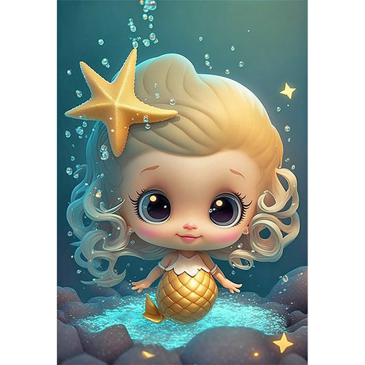 Little Mermaid - Full Round Drill Diamond Painting 30*45CM