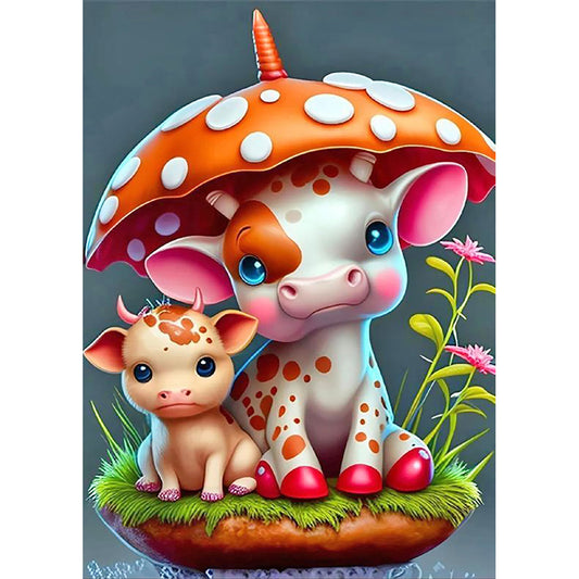 Little Cow - Full Round Drill Diamond Painting 30*45CM